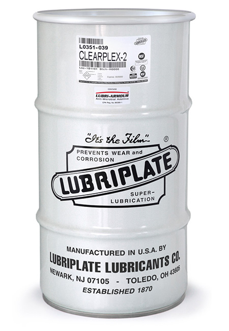 LUBRIPLATE CLEARPLEX-2, L0351-039 CLEAR ALUMINUM COMPLEX FOOD GRADE GREASE (110LB/KEG)